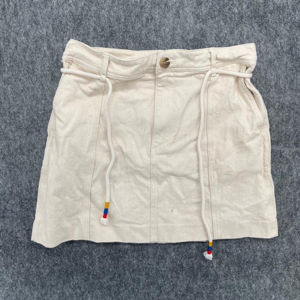 Madewell Skirts Womens 4 Beige Capital A-Line Mini